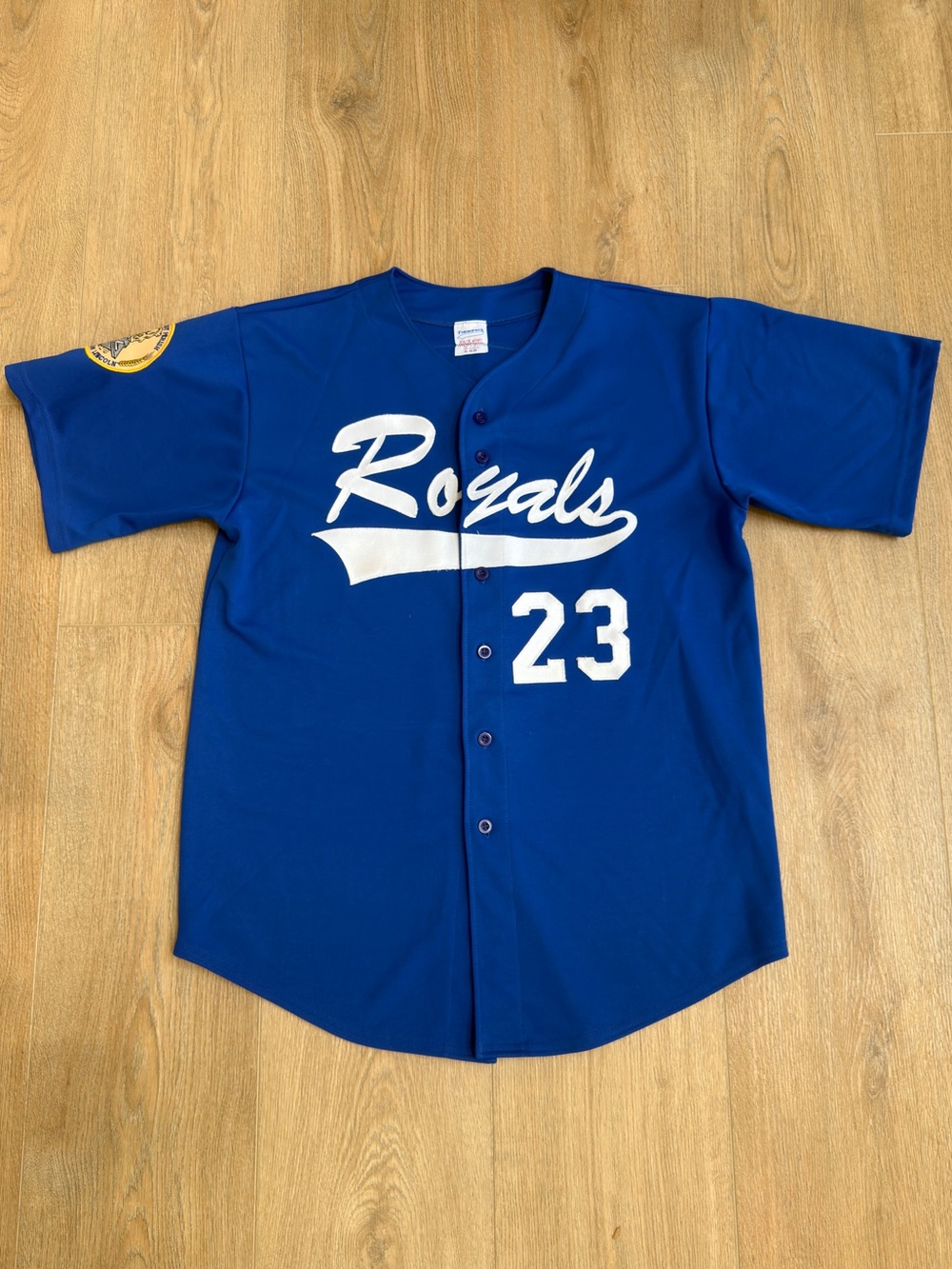 Vintage Kansas City Royals Custom Jersey USS Abraham Lincoln Patch Barnes #23 - Picture 2 of 12